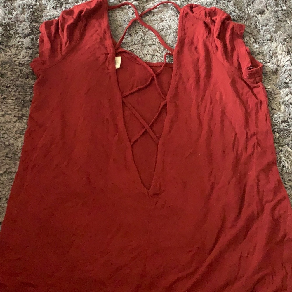 Open back t shirt
